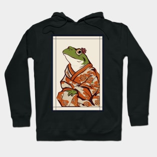 Frog japanese with kimono vintage Hoodie